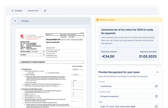 Paying a tax in a few steps in EasyBiz