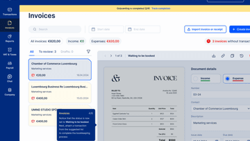 Une facture conforme créée dans EasyBiz